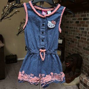 Hello Kitty girls short romper sz medium 7 / 8